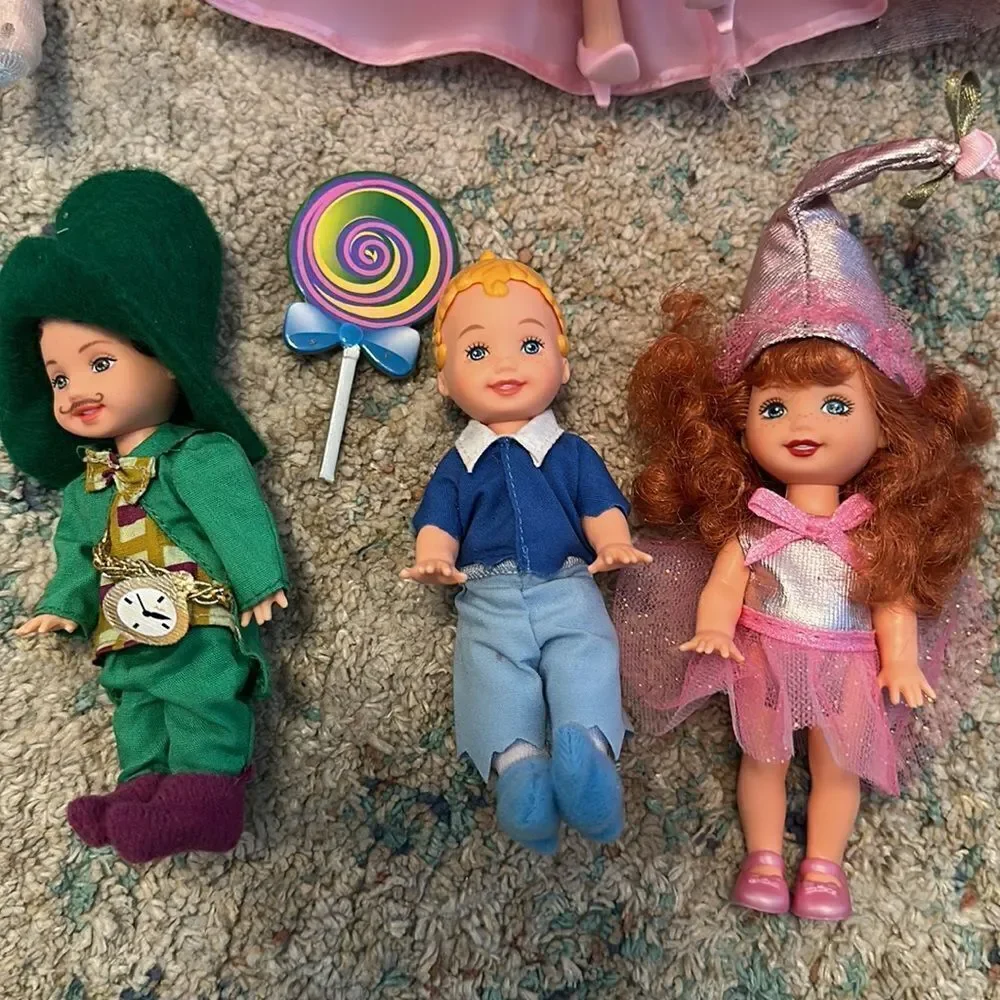 1990s Barbie Wizard of Oz Collector Lot with Munchkins& Talking Dorothy & Glinda
